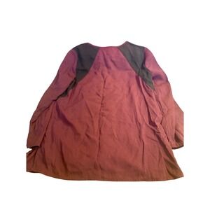 J. Crew Burgundy‎ Black Colorblock Long Sleeve Top Shirt Women's Size 00